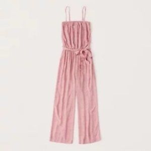 Abercrombie & Fitch Pink Wide-Leg Jumpsuit